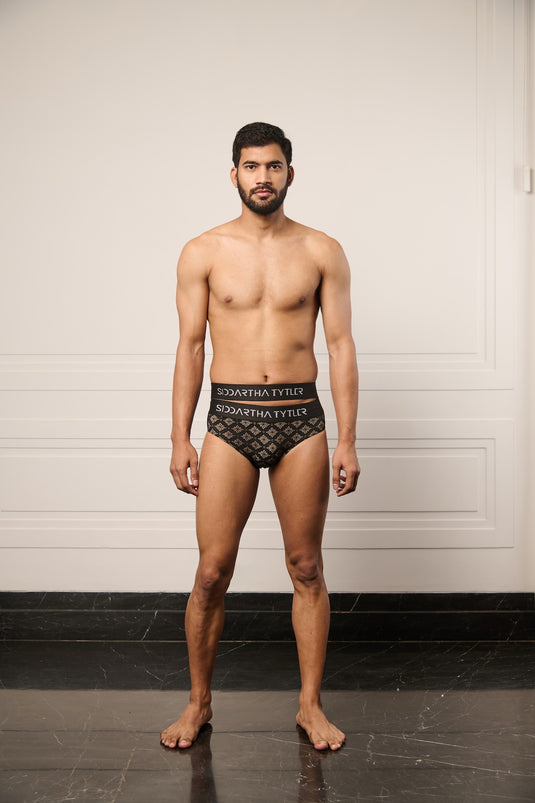 Resort black lace double band swimsuit