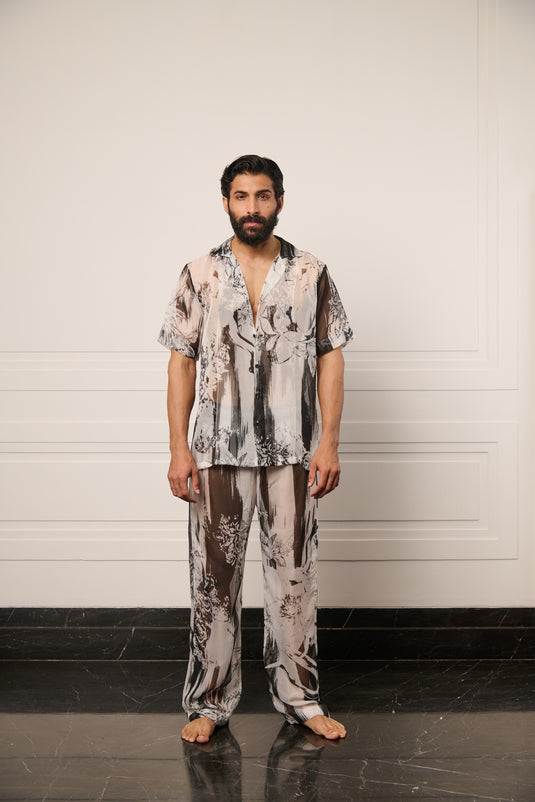 Resort camo sheer coord