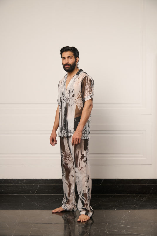 Resort camo sheer coord