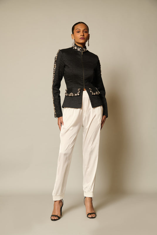 checkmate Quilted embellished jacket