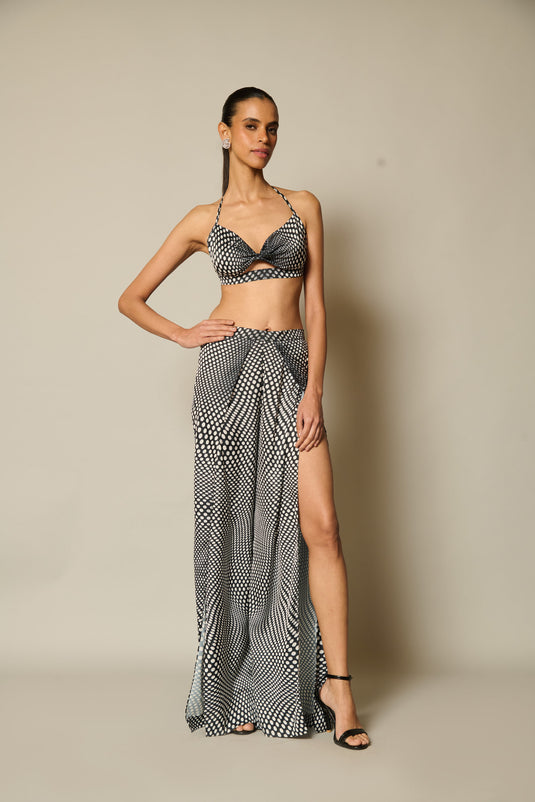 checkmate Digital polka bikini coord