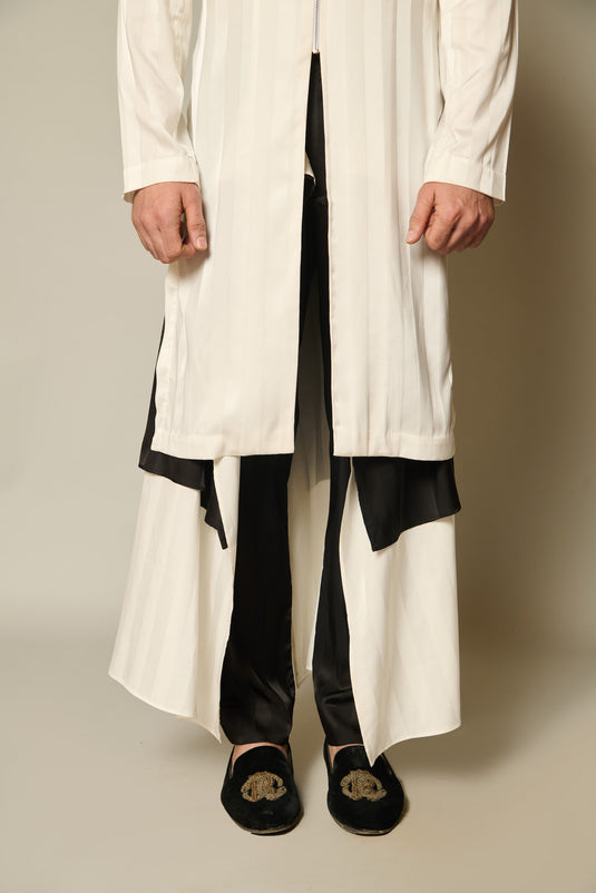 checkmate B&W kurta-sherwani