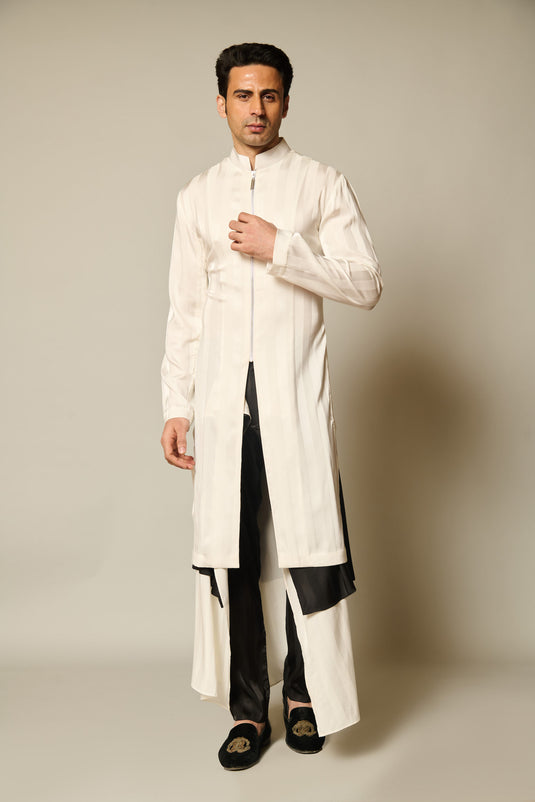 checkmate B&W kurta-sherwani