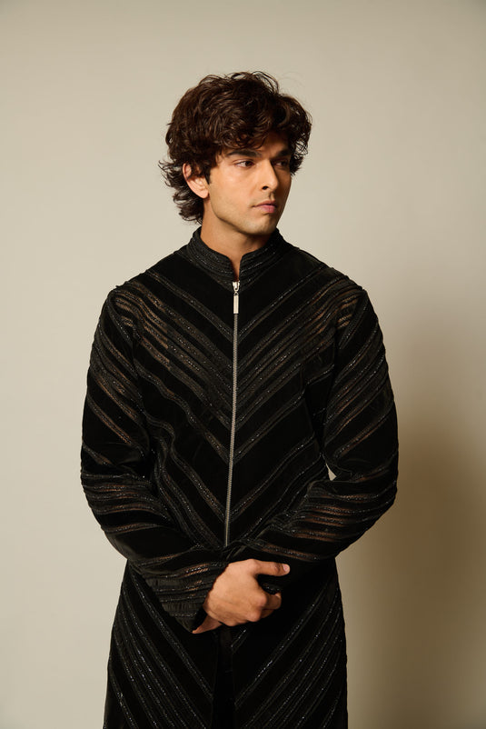 checkmate Sheer rope sherwani