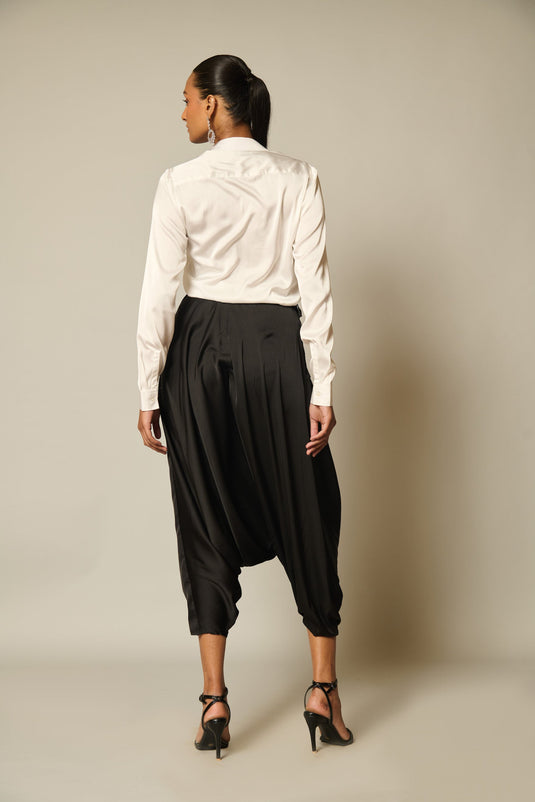 Checkmate Black drape pants