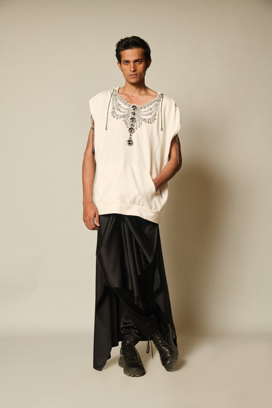 Checkmate Black overlay skirt-pants