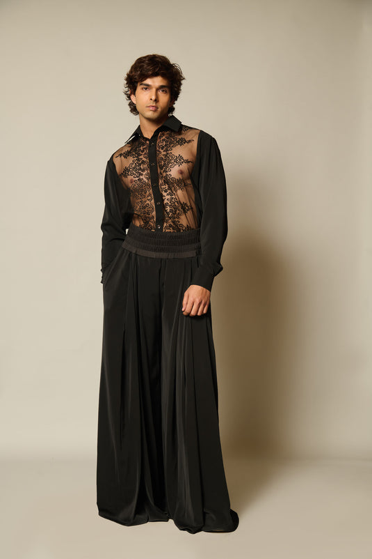 Checkmate Black lace shirt