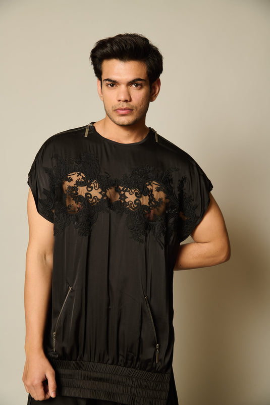 Checkmate Black window jumper