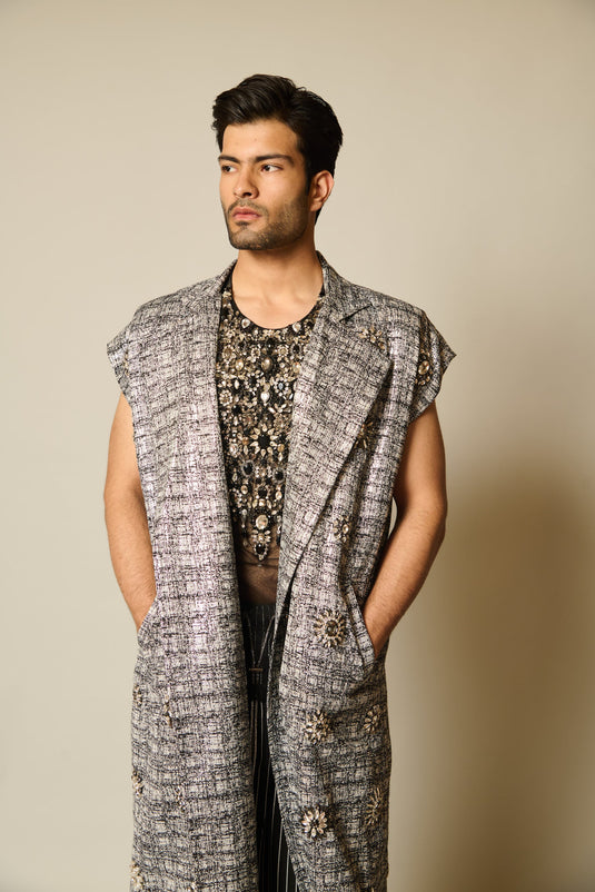 Checkmate Starlight zircon embellished bib top