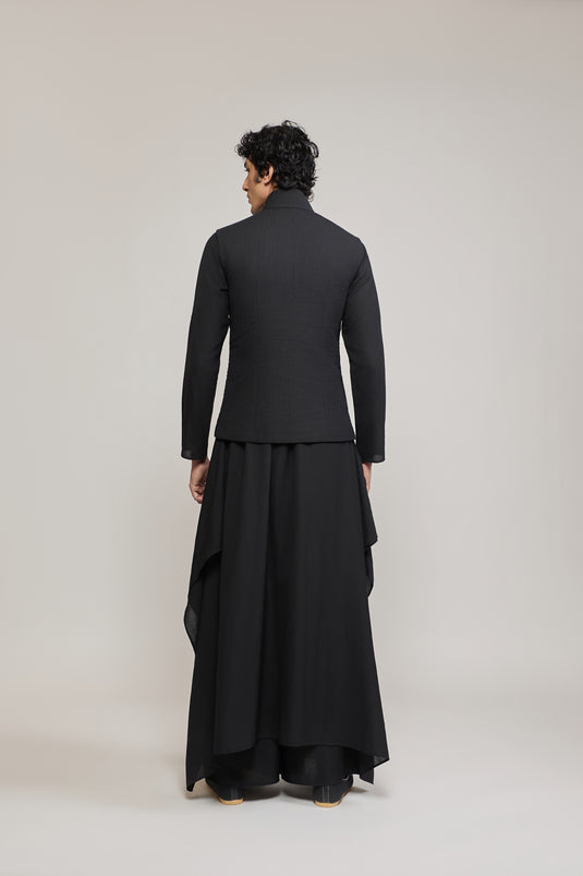 Unapologetic zipper waistcoat kurta
