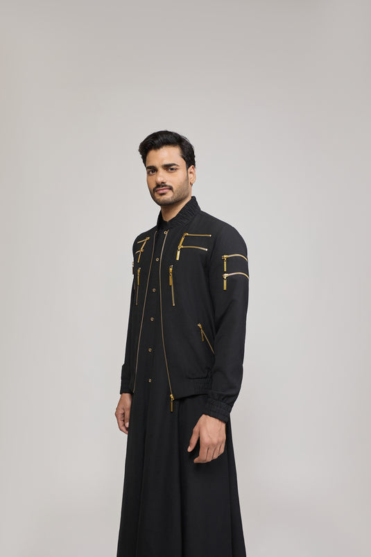 Unapologetic zipper bomber kurta