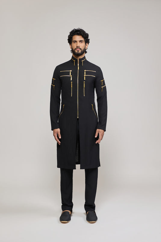 Unapologetic zipper sherwani kurta