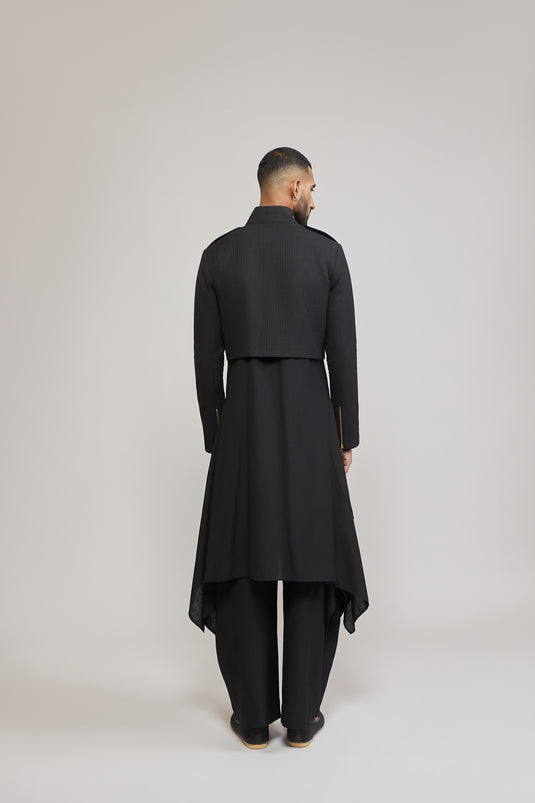 Unapologetic zipper crop jacket kurta
