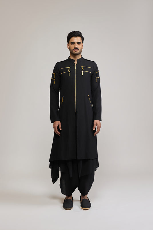Unapologetic zipper draped kurta
