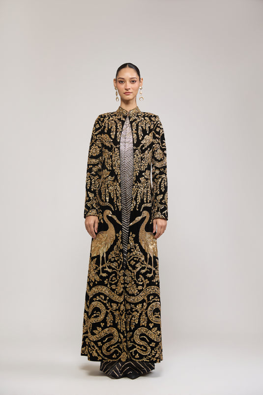 Unapologetic gold beadwork jacket