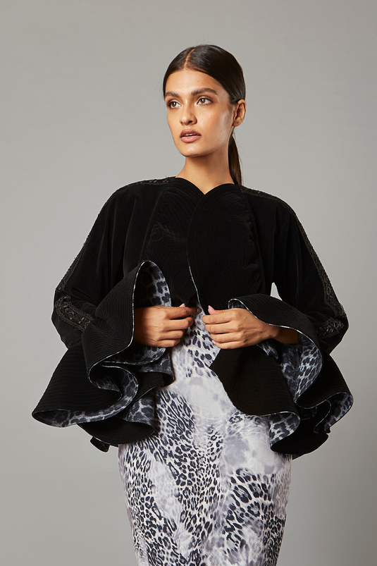 Ultra-Luxe Cascade Grey Safari Crop