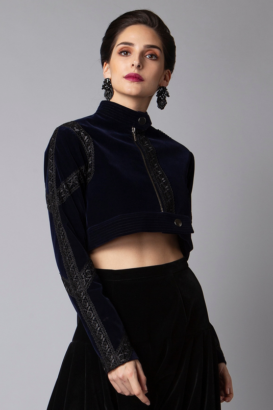 Ultra-Luxe Crop Crochet Jacket