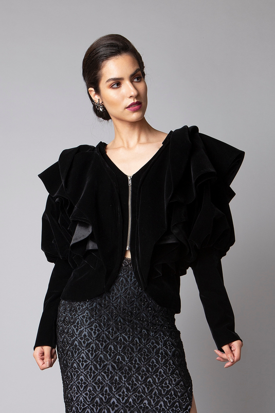 Ultra-Luxe Cascade Crop Jacket