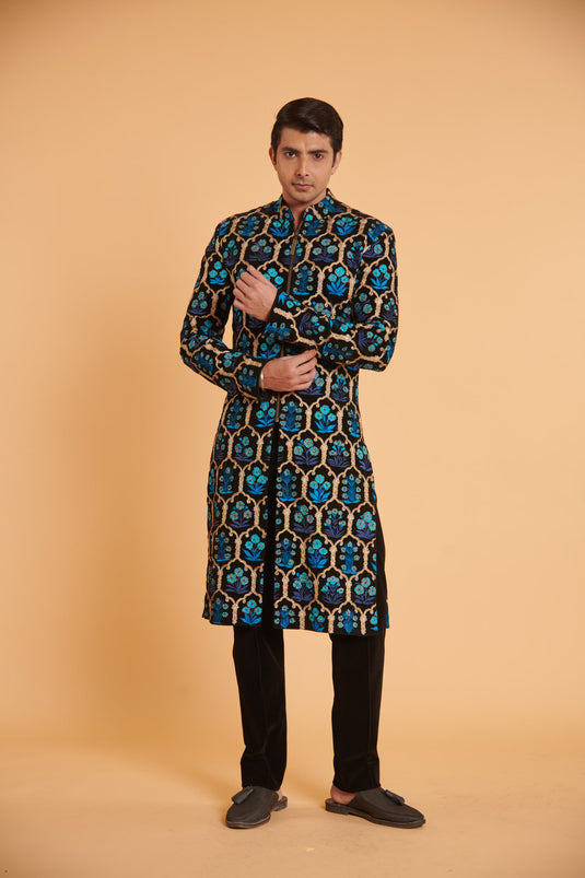 husn Noir cerulean ultra luxe aari traditional formal