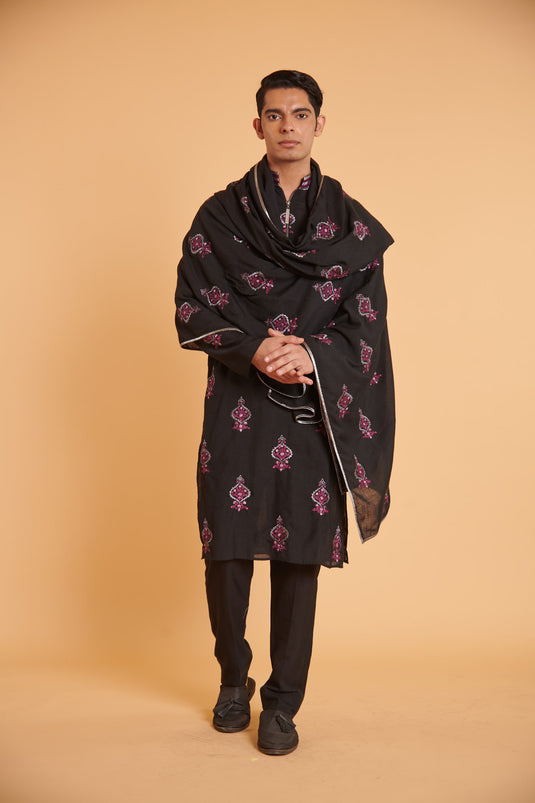 husn Noir grape aari traditional casual drape