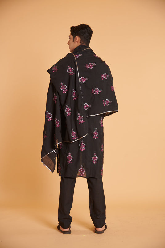 husn Noir grape aari traditional casual drape