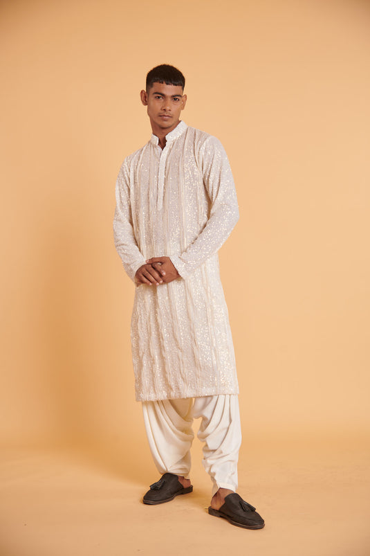 husn Vanilla striped bling bling traditional casual