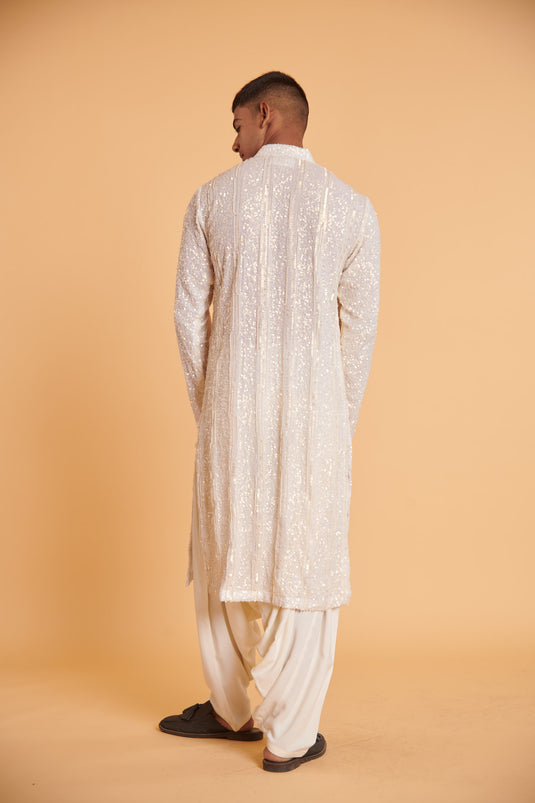 husn Vanilla striped bling bling traditional casual