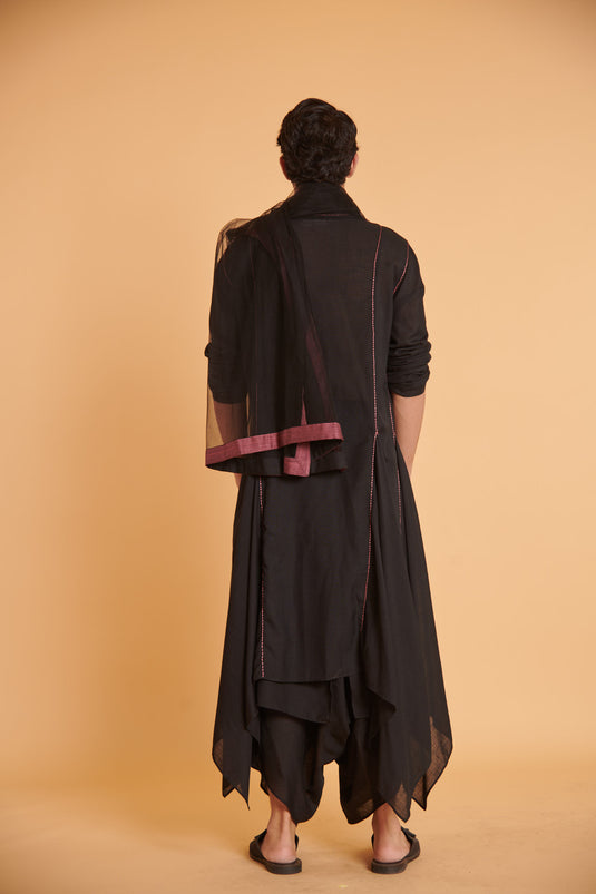 husn Noir blush traditional casual drape