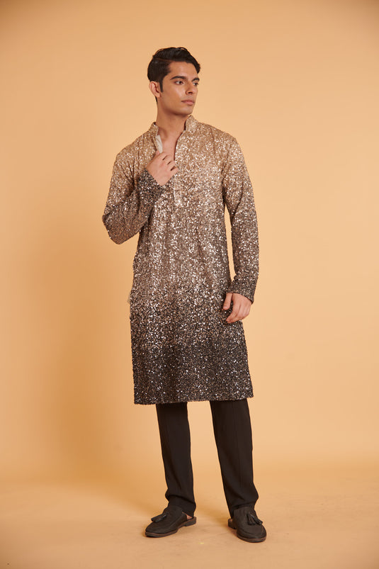husn Nude gunmetal bling bling ombre traditional casual