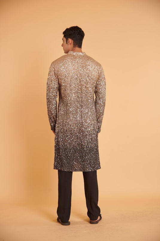 husn Nude gunmetal bling bling ombre traditional casual