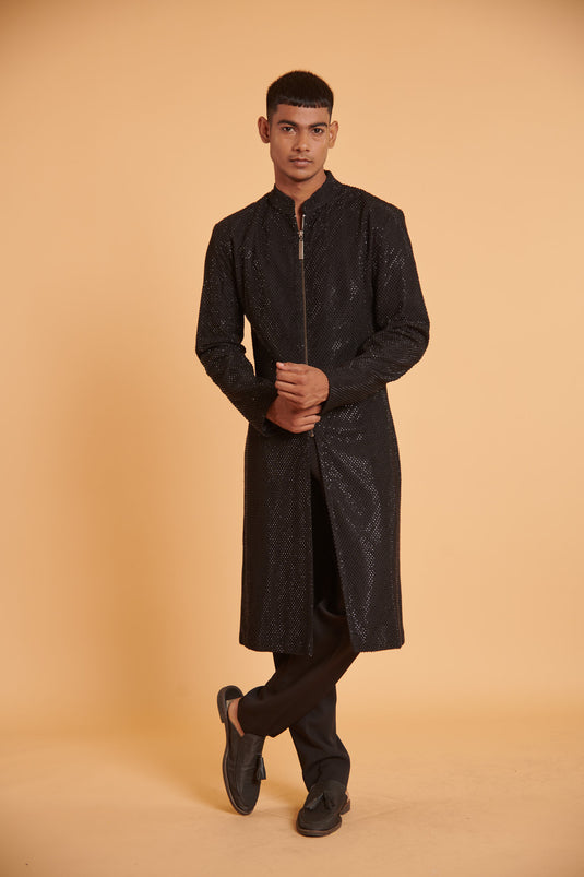 husn Noir glam mesh traditional formal