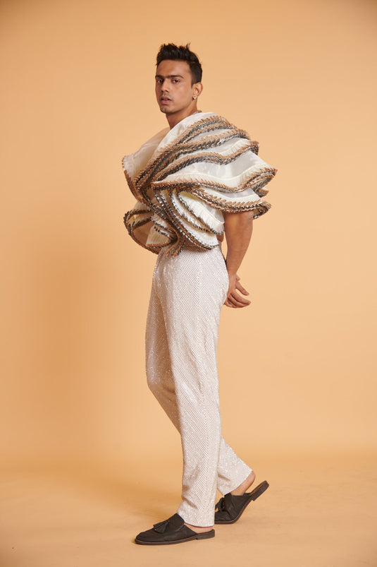 husn Vanilla glam mesh formals