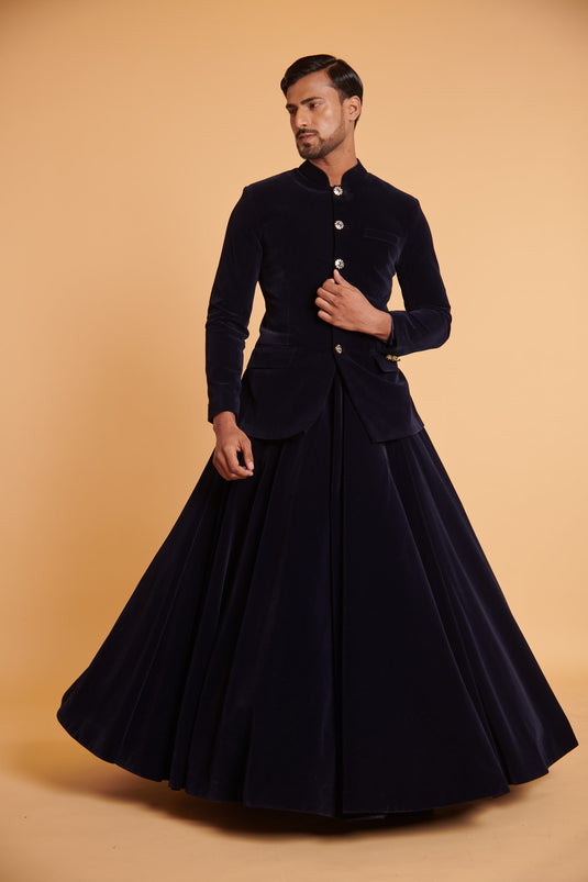 husn Navy ultra luxe minakari traditional