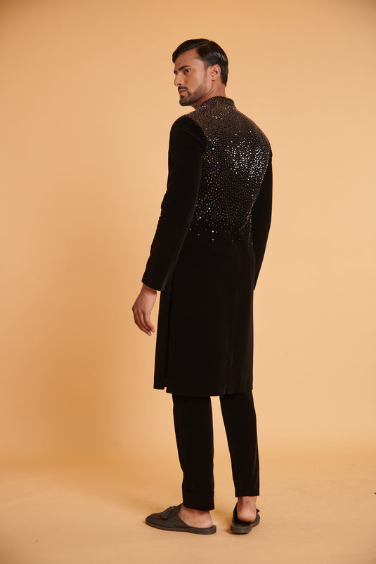 husn Noir ultra luxe gunmetal stud traditional formal