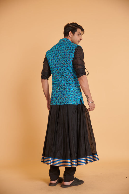 husn Noir cerulean aari bandi