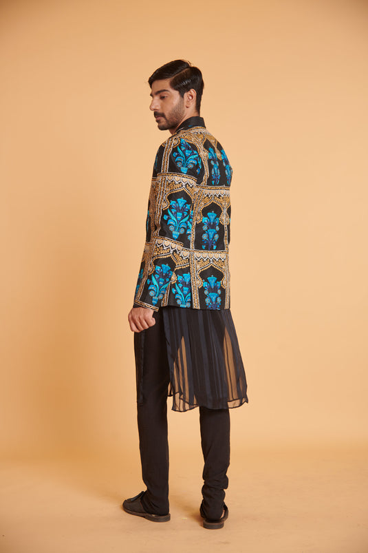 husn Noir cerulean window aari formal