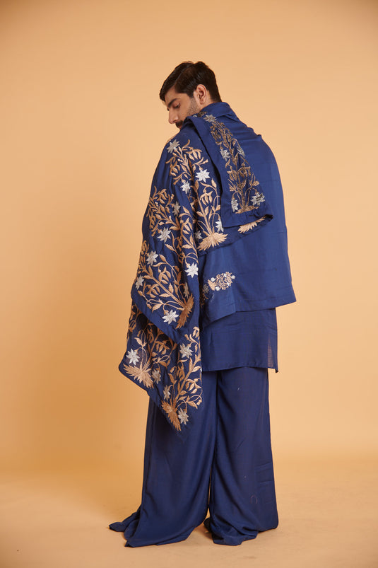 husn Navy hakama traditional casual