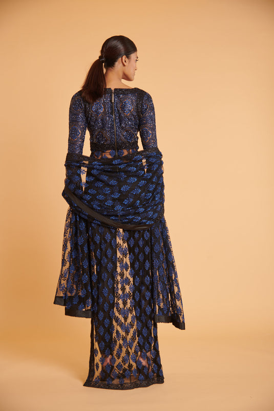 husn Navy noir ultra glam modern casual