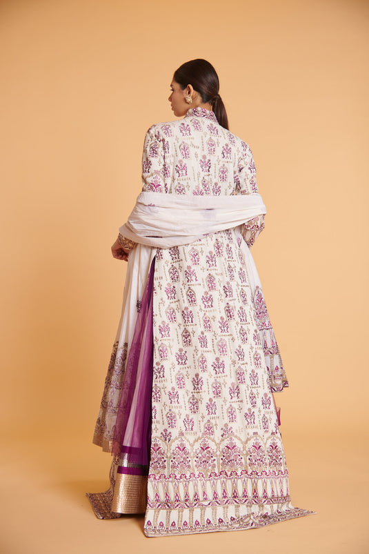 husn Vanilla grape zari traditional jacket