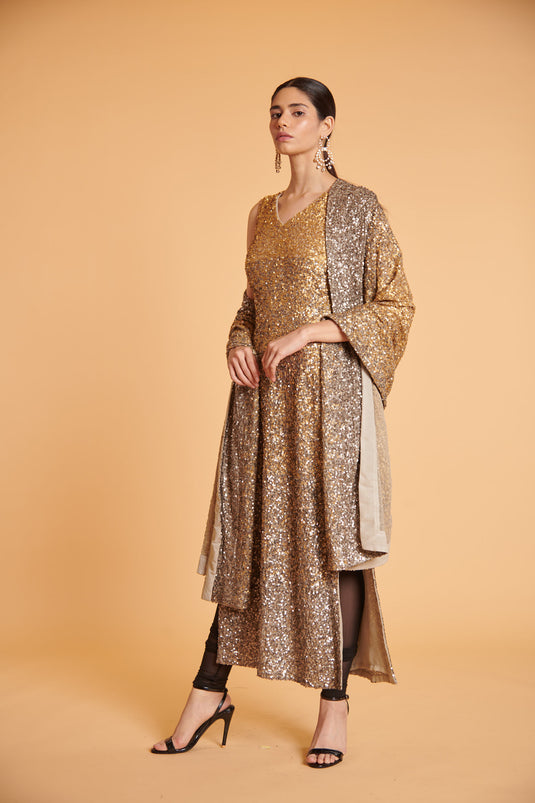 husn Gilded gunmetal bling bling ombre traditional casual