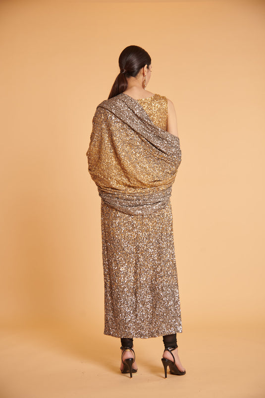 husn Gilded gunmetal bling bling ombre traditional casual