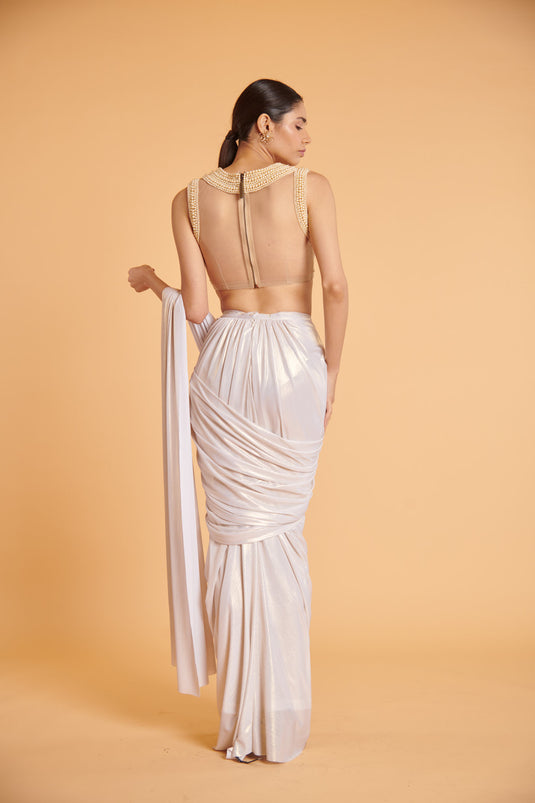 husn Vanilla ocean super stretch modern drape