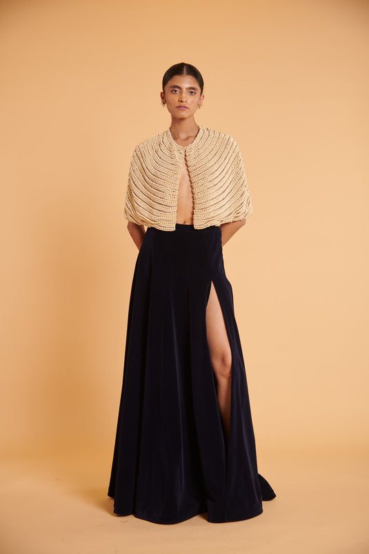 husn Vanilla ocean glam chain cape