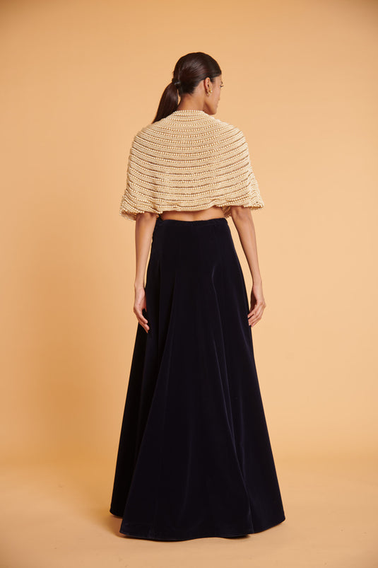 husn Vanilla ocean glam chain cape