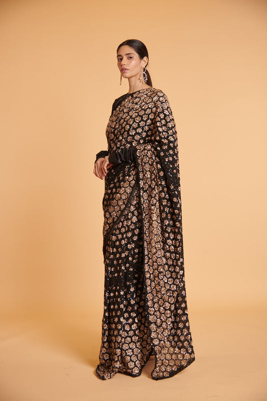husn Noir gilded honeycomb bling bling classic drape