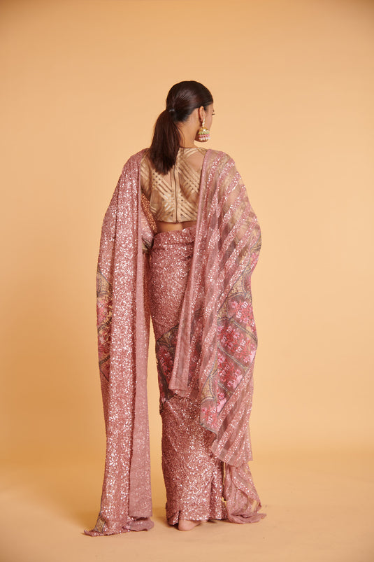 husn Blush bling bling lattice classic drape