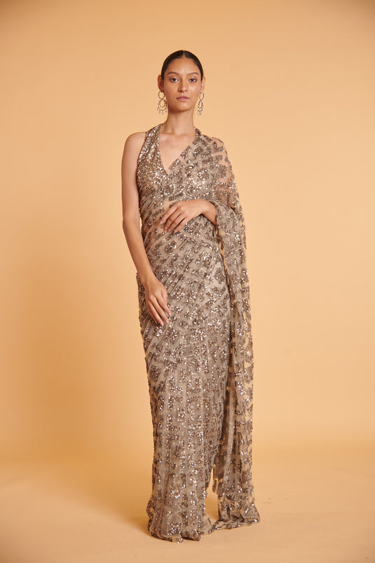 husn Pewter negative bling bling classic drape