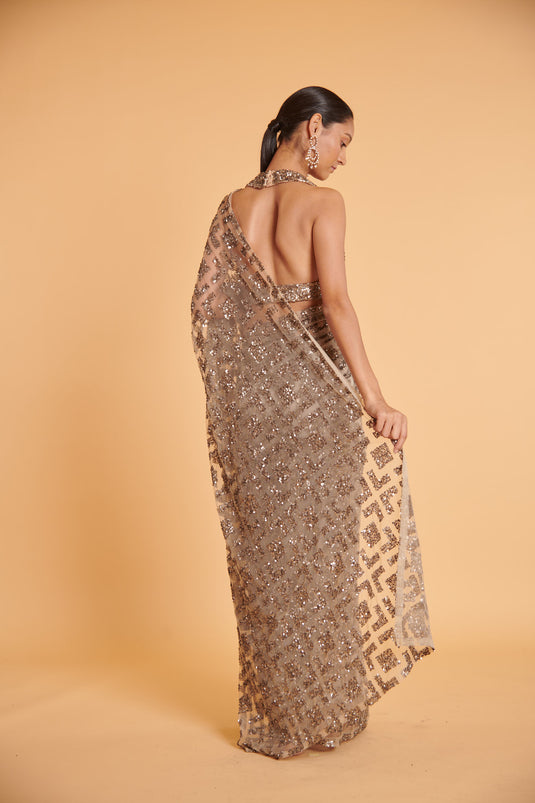 husn Pewter negative bling bling classic drape