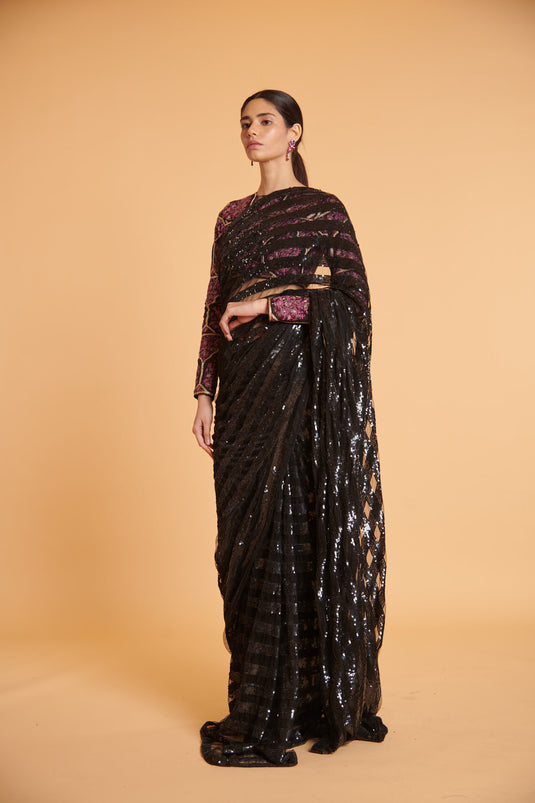 husn Noir grape bling bling aari classic drape