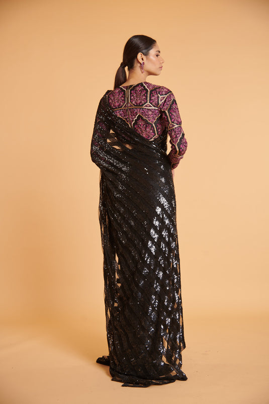 husn Noir grape bling bling aari classic drape